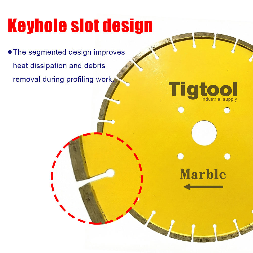 Decorative Curve Line Edge Shape Contour Cutting 16"400mm for Marble Diamond Profiling Blade