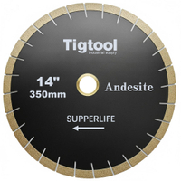 14" 350mm Diamond Saw Blade for Andesite Extra Wear Resistance Heavy Duty Cutting Long Life Stable Performance