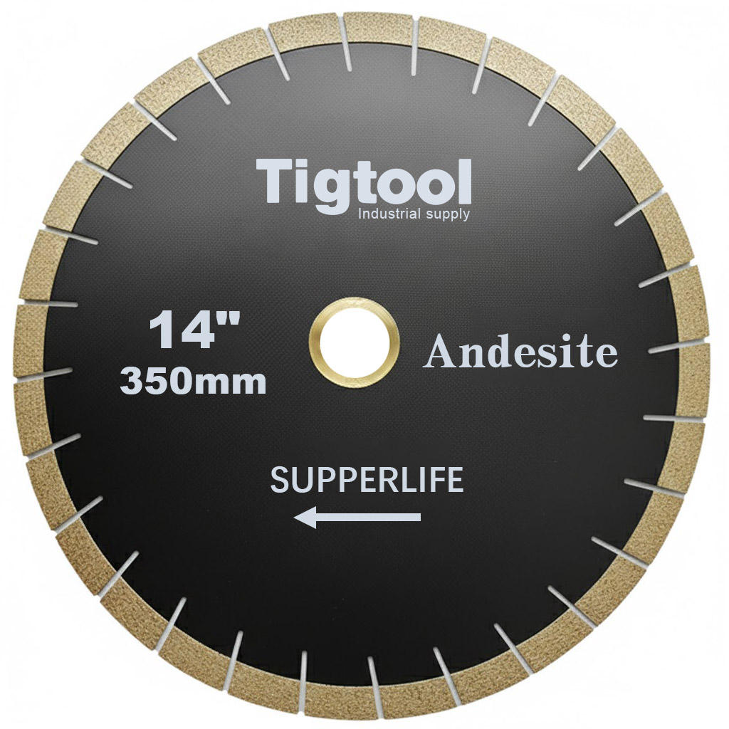 14" 350mm Diamond Saw Blade for Andesite Extra Wear Resistance Heavy Duty Cutting Long Life Stable Performance