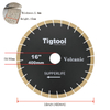 Extra Wear Resistance Heavy Duty Cutting Long Life Stable Performance 16" 400mm for Volcanic Diamond Saw Blade