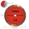 Long Life Wear Resistant Thickness 2.7mm Angle Grinder Disc 9" 230mm for Volcanic Stone Carving Grinding Diamond Saw Blade