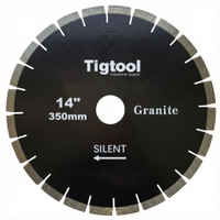 14" 350mm Silent Granite Cutting Saw Blade For Hard Stone Tiles Slabs Sharp & Wear-Resistant Segmented Long-Life