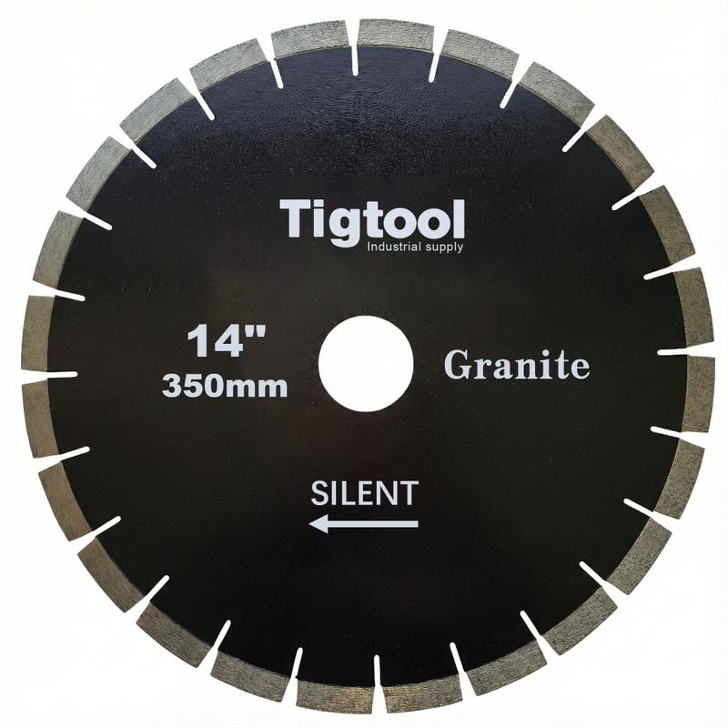 14" 350mm Silent Granite Cutting Saw Blade For Hard Stone Tiles Slabs Sharp & Wear-Resistant Segmented Long-Life