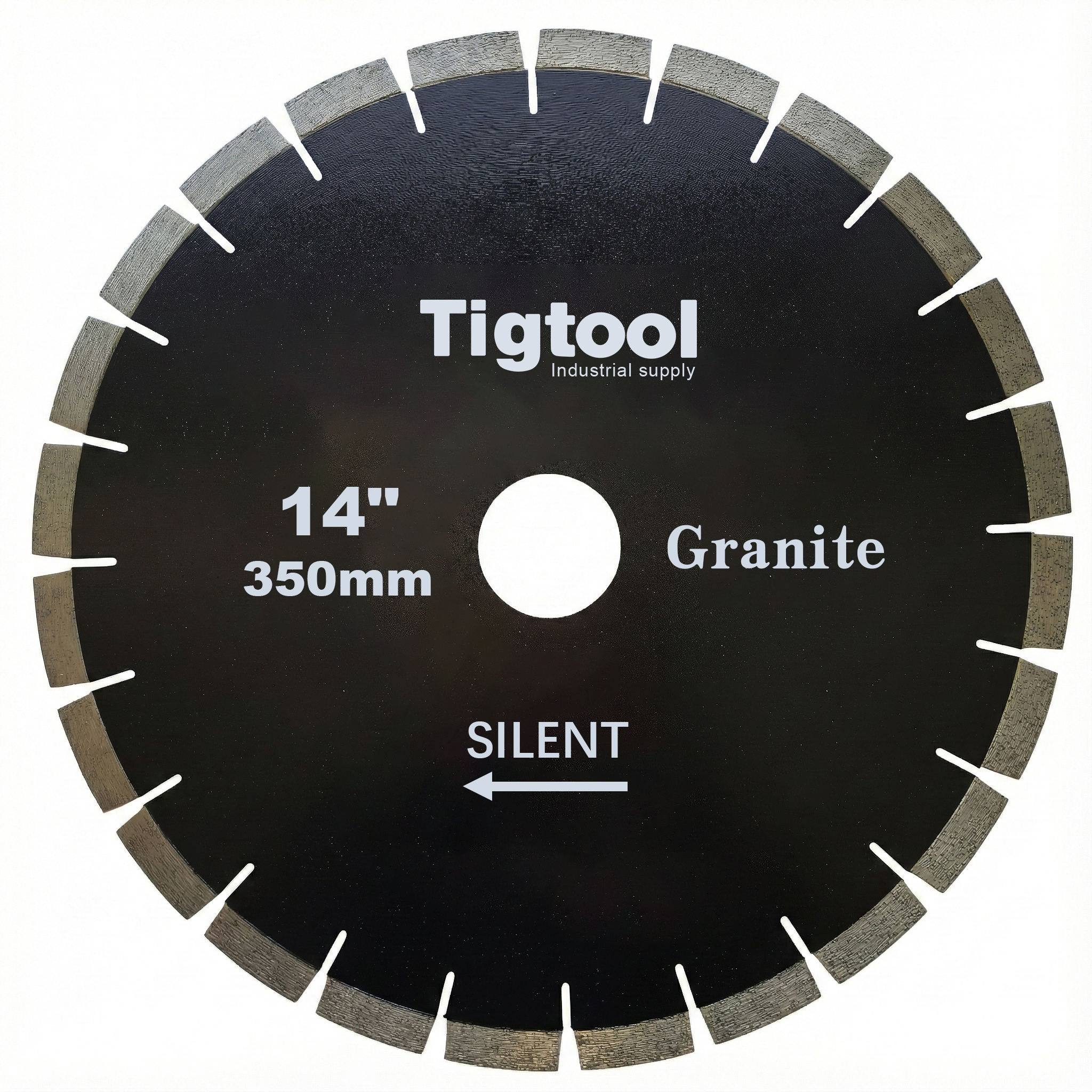 14" 350mm Silent Granite Cutting Saw Blade For Hard Stone Tiles Slabs Sharp & Wear-Resistant Segmented Long-Life