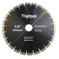 14" 350mm Granite Arix Silent Blade Height 15mm Wear-Resistant Arix Segments Wear Resistant High Sharpness Diamond Blade