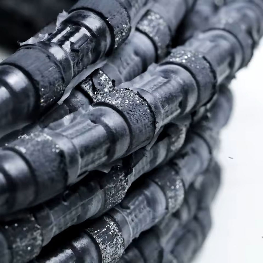 Brazed Diamond Wire Saw for Concrete Masonry Reinforced Bridge Column Foundation Cutting 10.6mm