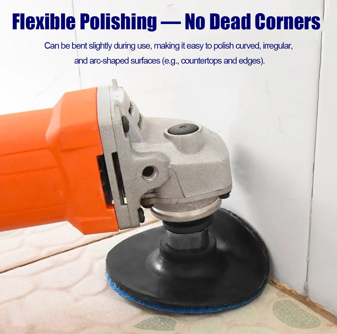 4" Dry Polishing Pad for Stone Granite Marble Dekton Ceramic Porcelain Sharp Wear-Resistant Type Countertop Polishing Machine