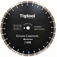 16"400mm Green Concrete Saw Blade Fast Cutting Segmented Disc for Floor Pavement Laser Welded Road Expansion Contraction Joint