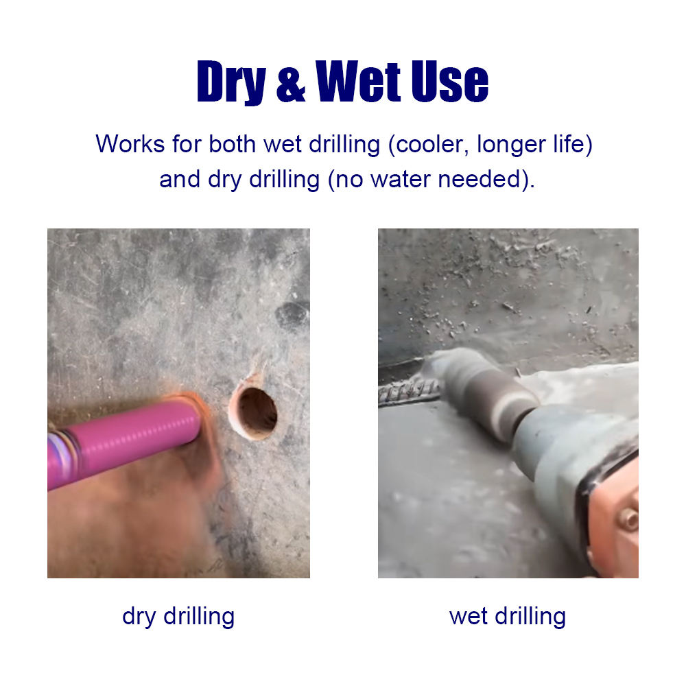 Fast Drilling Laser Welded Segmented OEM 500mm Dry/Wet Diamond Core Drill Bit for Reinforced Concrete Masonry Slotted