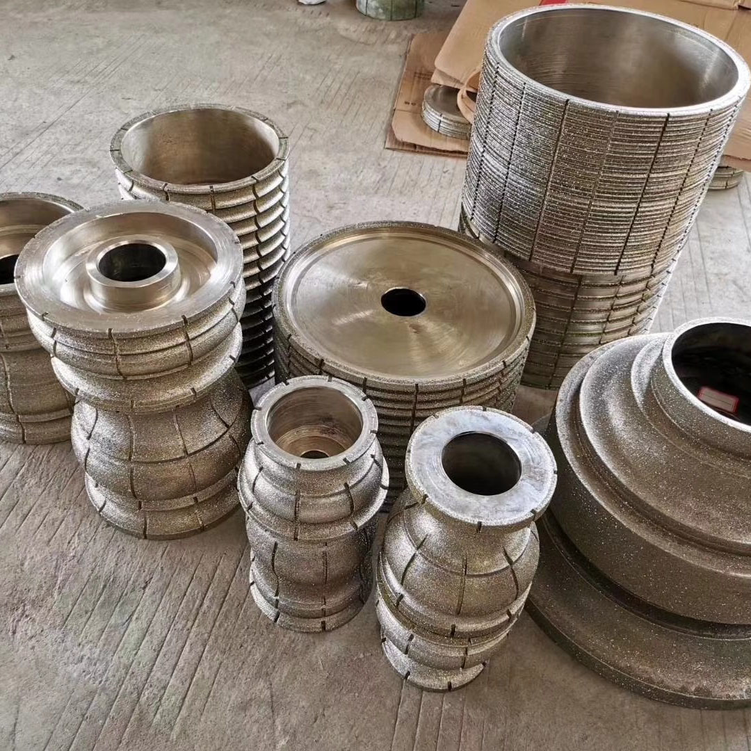 140-350mm Vacuum Brazed for Marble Edge Shaping Profiling Chamfering and Decorative Stone Diamond Grinding Wheel