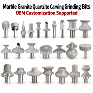 Vacuum Brazed for Marble Granite Quartz Ceramic Stone Carving Engraving Profiling Tools Diamond Grinder Bits