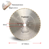 Customize for Horizontal Marble Edge Cutting Machine Tigtool OEM 24" 600mm Marble Horizontal Saw Blade