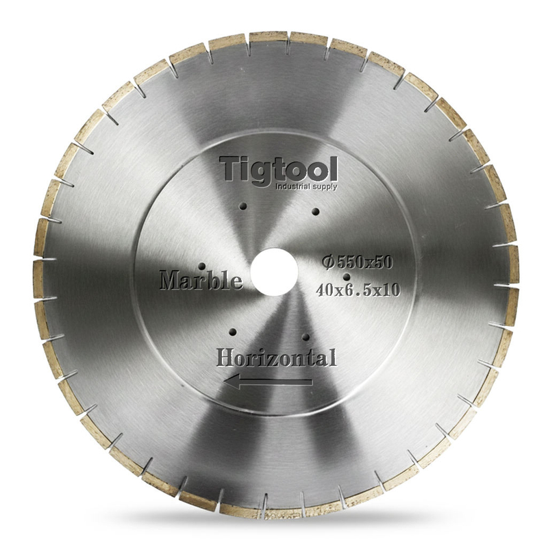 Customize for Horizontal Marble Edge Cutting Machine Tigtool OEM 22" 550mm Marble Horizontal Saw Blade