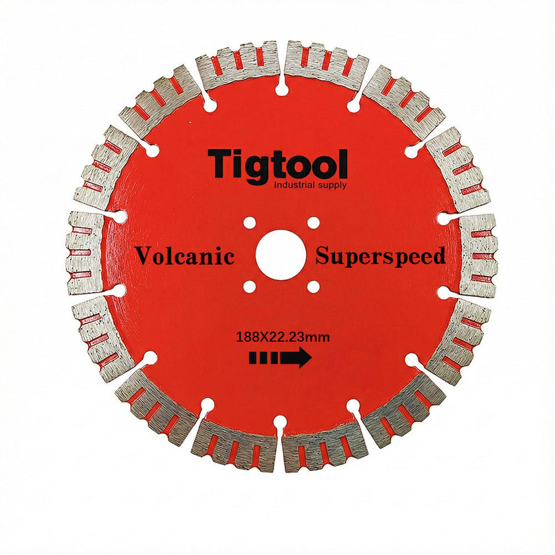 Long Life Wear Resistant Thickness2.8mm Angle Grinder Disc 188mm 180mm for Volcanic Stone Carving Grinding Diamond Saw Blade