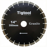 14" 350mm Granite Cutting Saw Blade For Hard Stone Tiles Slabs Sharp & Wear-Resistant Segmented Long-Life Durable Performance
