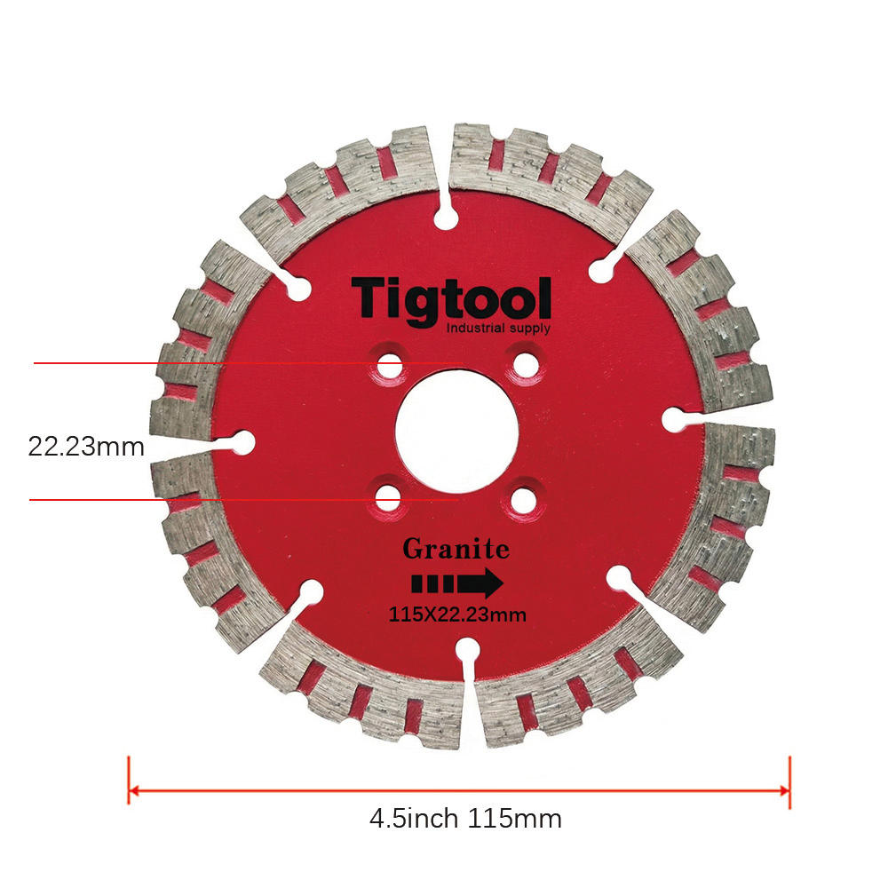 4.5" 115mm Diamond Saw Blade for Granite Stone Carving Grinding Long Life Wear-Resistant Angle Grinder Disc