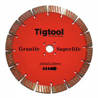 9" 230mm Diamond Saw Blade for Granite Stone Carving Grinding Thickness 2.7mm Long Life Wear Resistant Angle Grinder Disc