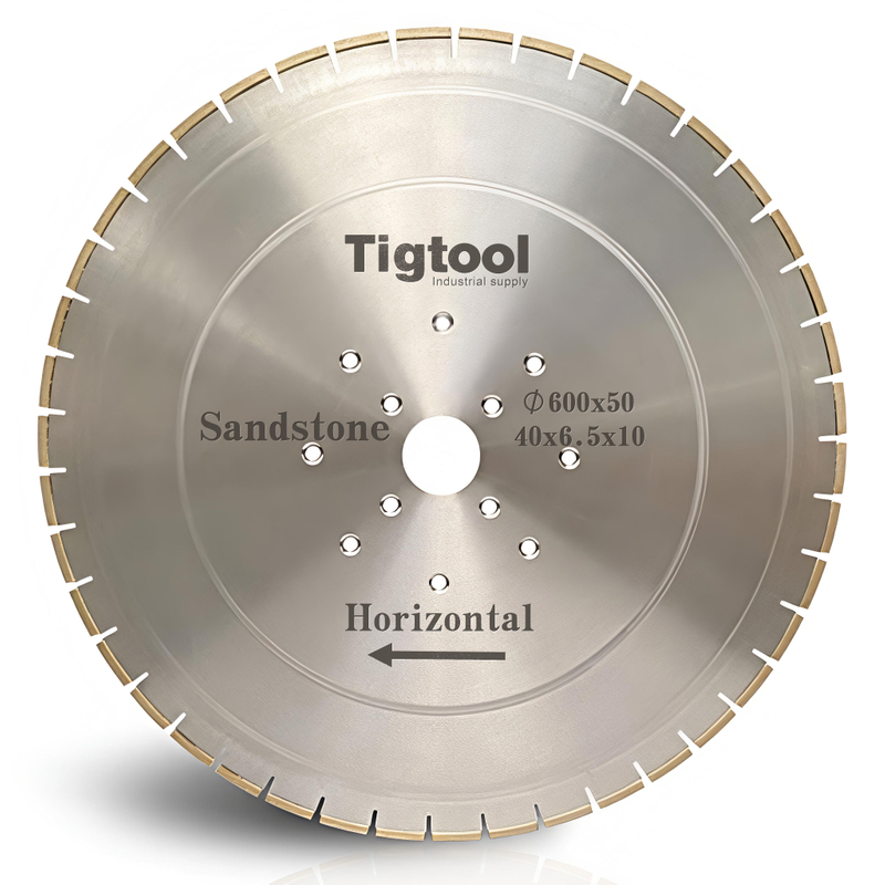 24" 600mm Sandstone Horizontal Blade Block Cutting Tigtool OEM Customize for Horizontal Sandstone Edge Cutting Machine