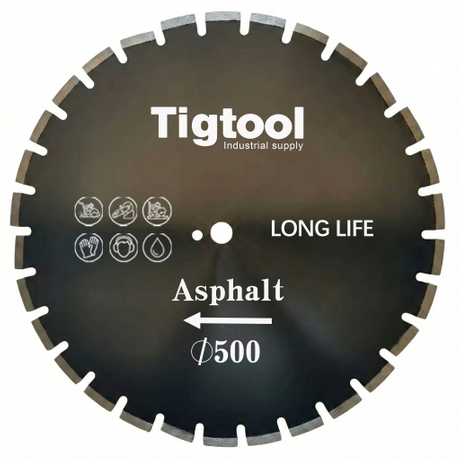 20"500mm Asphalt Cutting Saw Blade Green Concrete Brick Block Wear-Resistant Road Disc Protection Teeth Long-Life Laser Welded