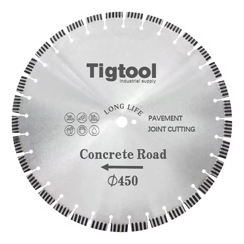 18"450mm Road Cutting Blade Cured Concrete Reinforced Laser Floor Saw Pavement Highway Long Life Expansion Contraction Joint