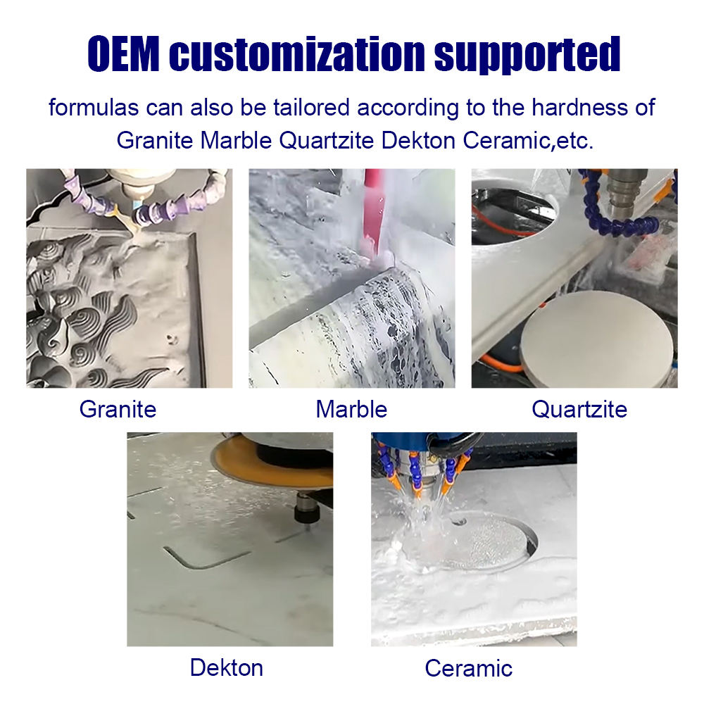 Diamond Segmented Finger Bit for CNC Stone Router 1/2 Gas Granite Marble Quartzite Dekton Ceramic Engraving Mill Tool Long Life