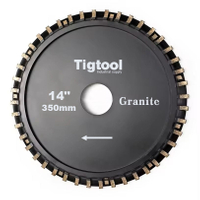 14" 350mm Diamond Segmented Profile Wheel for Granite Bullnose Round Edge for Stone Countertop Stair CNC Edge Forming Tool