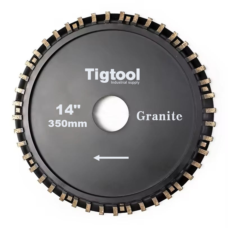 14" 350mm Diamond Segmented Profile Wheel for Granite Bullnose Round Edge for Stone Countertop Stair CNC Edge Forming Tool