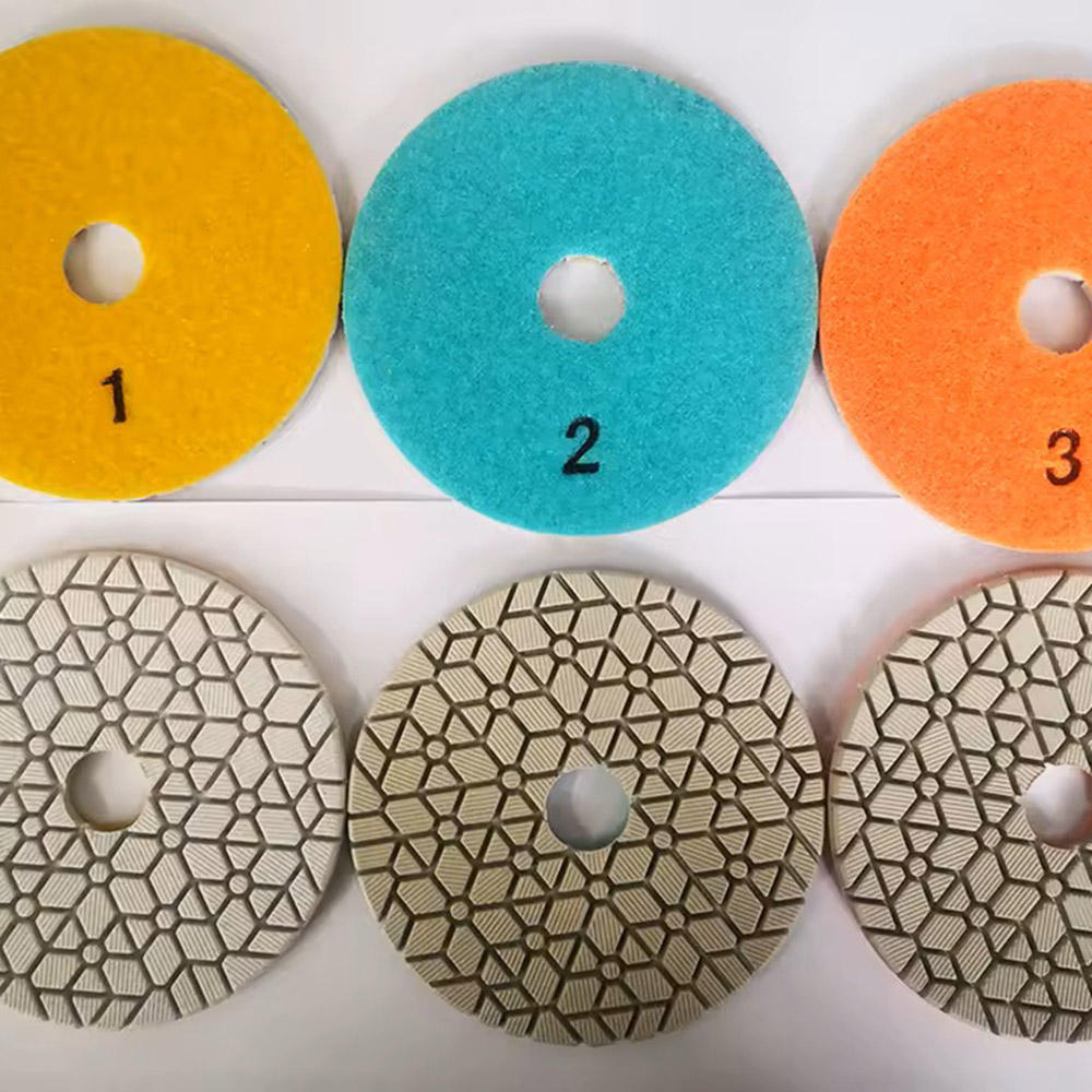 4" Dry Wet Polishing Pad for Dekton Quartzite Marble Granite Sharp Fast Efficient for Stone Floor Polish Machine Angle Grinder