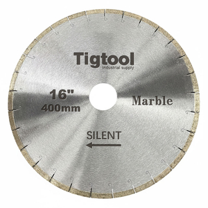 Low Noise Long-Life Stone High Sharpness Segmented Fish Hook 16" 400mm Silent for Marble Tiles Slabs Diamond Cutting Saw Blade