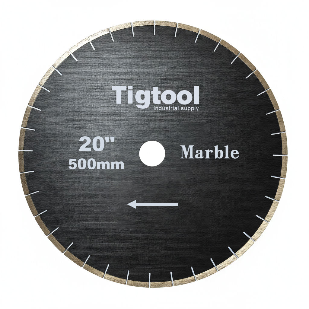 Durable Long-Life High Sharpness Segmented 20" 500mm Silent for Marble Tiles Slabs Diamond Cutting Saw Blade