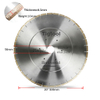 Customize for Horizontal Marble Edge Cutting Machine Tigtool OEM 22" 550mm Marble Horizontal Saw Blade