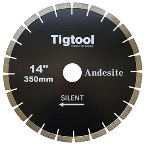 14" 350mm Silent Diamond Saw Blade for Andesite Stone Cutting Fast Cutting Stable Performance Low Chipping Wear Resistance