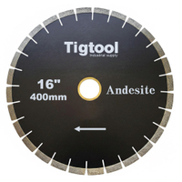 16" 400mm Diamond Saw Blade for Andesite Cutting Fast Cutting Stable Performance Low Chipping Wear Resistance