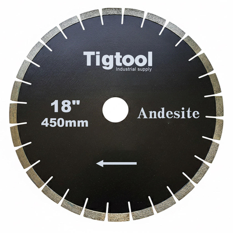 18"450mm Diamond Saw Blade for Andesite Stone Cutting Fast Cutting Stable Performance Low Chipping Wear Resistance