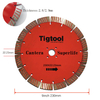 9" 230mm Diamond Saw Blade for Cantera Stone Carving Grinding Thickness 2.9mm/2.8mm Long Life Wear Resistant Angle Grinder Disc
