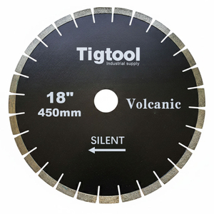 Fast Cutting Stable Performance Low Chipping Wear Resistance 18"450mm Silent for Volcanic Rock Stone Diamond Saw Blade