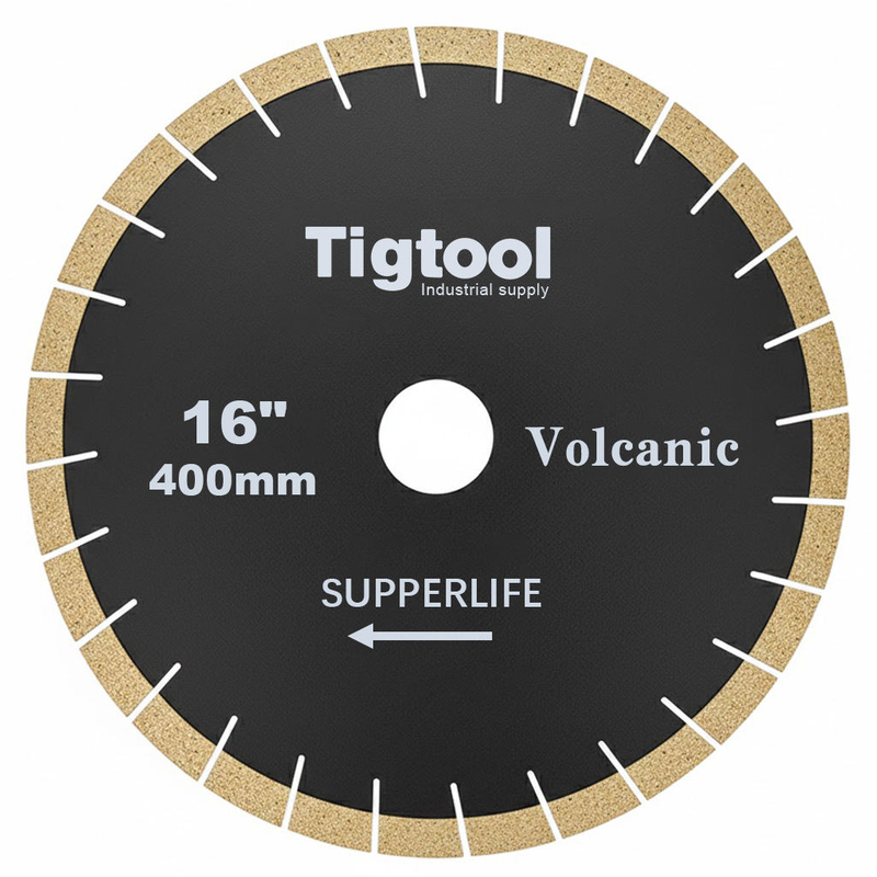 Extra Wear Resistance Heavy Duty Cutting Long Life Stable Performance 16" 400mm for Volcanic Diamond Saw Blade