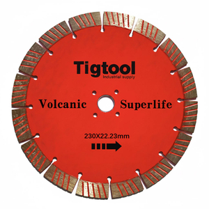 Long Life Wear Resistant Thickness 2.9mm/2.8mm Angle Grinder Disc 9"230mm for Volcanic Stone Carving Grinding Diamond Saw Blade
