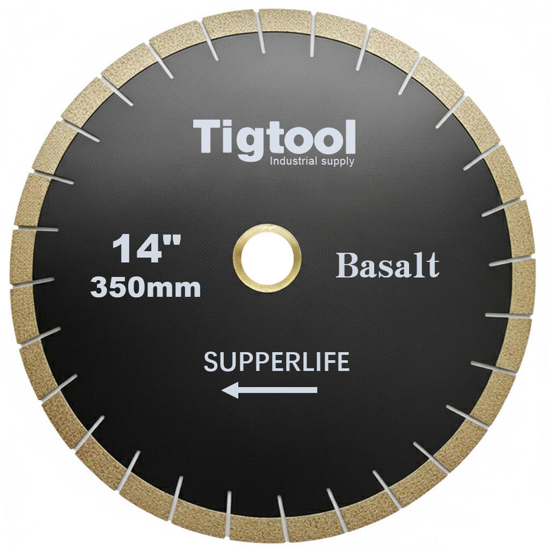 14" 350mm Diamond Saw Blade for Basalt Extra Wear Resistance Heavy Duty Cutting Long Life Stable Performance