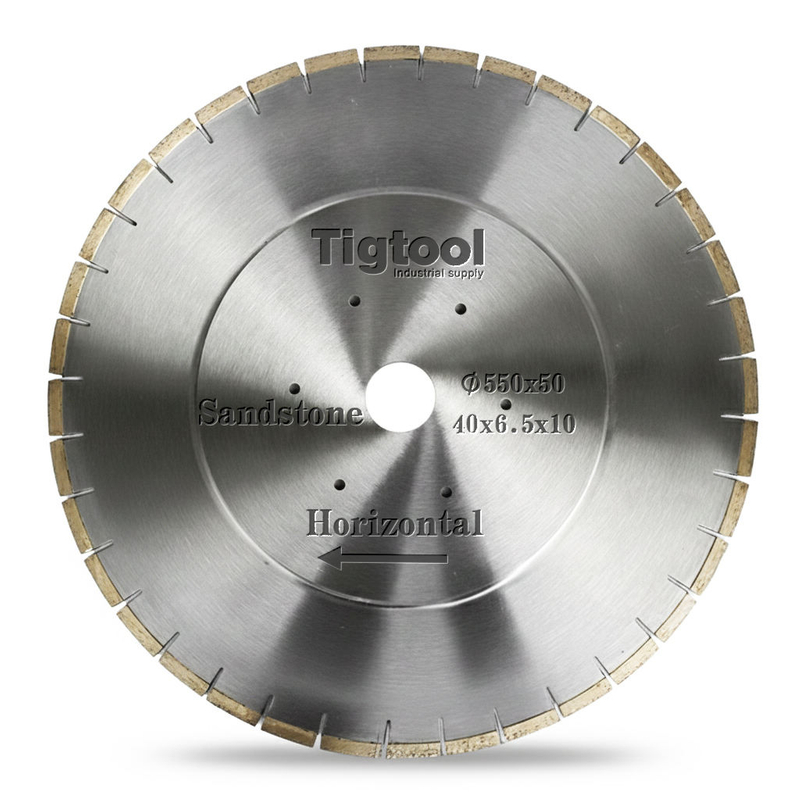 22" 550mm Sandstone Horizontal Blade Block Cutting Tigtool OEM Customize for Horizontal Sandstone Edge Cutting Machine