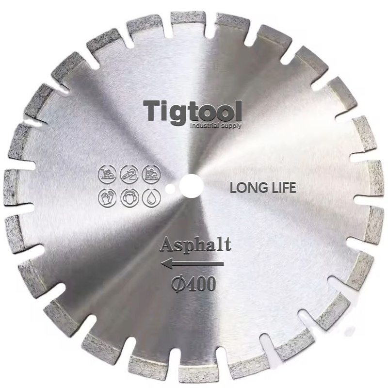 16"400mm Asphalt Cutting Saw Blade Green Concrete Brick Block Wear-Resistant Road Disc Protection Teeth Long-Life Laser Welded