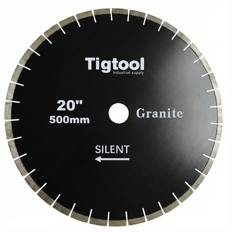 20" 500mm Silent Granite Cutting Saw Blade For Hard Stone Tiles Slabs Sharp & Wear-Resistant Segmented Long-Life
