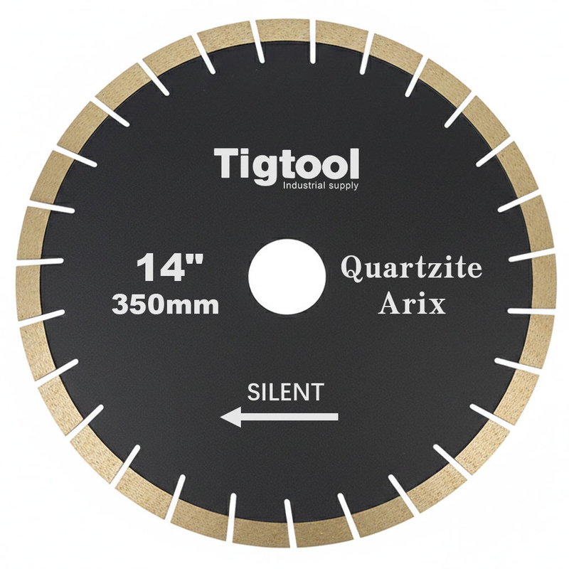 14" 350mm Quartzite Arix Silent Blade Tigtool Specialized Cutting Blades Designed for Natural Taj Mahal and Sea Pearl Quartzite