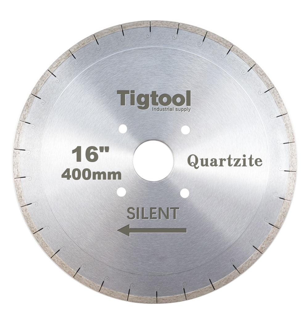 16" 400mm Quartzite Silent Cutting Blade for Natural Taj Mahal and Sea Pearl Double-Sided Single-Step Core Specialized Sharp A+