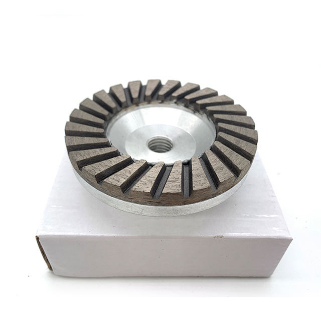 4" 100mm Aluminum Base Diamond Cup Wheel TigTool Silver Type for Concrete, Granite & Stone Grinding