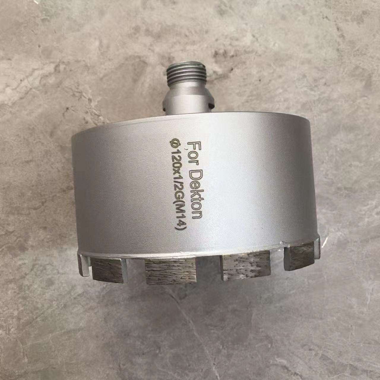 Diamond Drill Bit for Dekton Porcelain Tile 1/2 GAS 35mm 32mm Length, Hole Saw Vacuum Brazed Ultra-Thin CNC Core