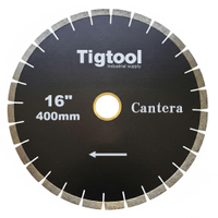 Stable Performance Low Chipping Wear Resistance 16" 400mm for Cantera Cutting Fast Cutting Diamond Saw Blade