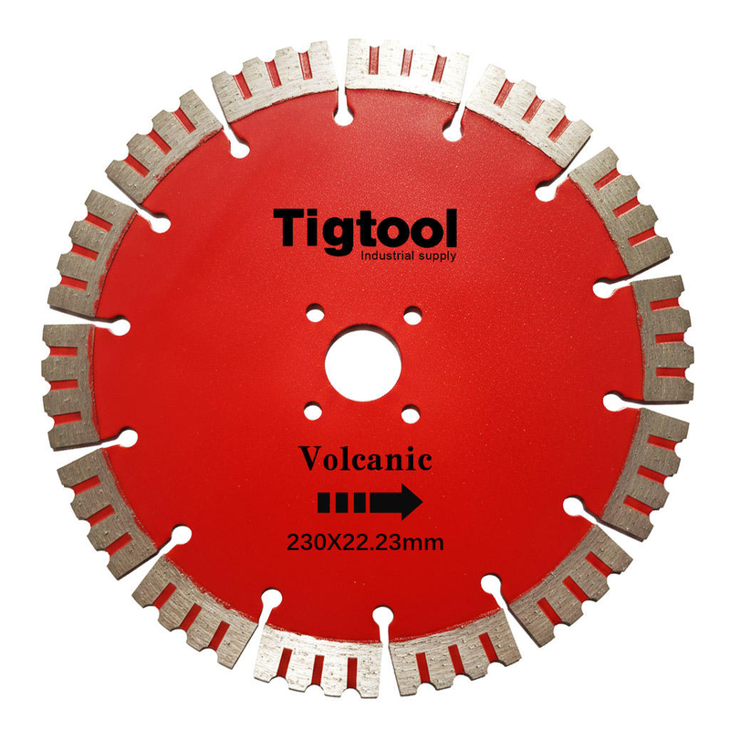Long Life Wear Resistant Angle Grinder Disc 9"230mm for Volcanic Stone Carving Grinding Diamond Saw Blade