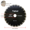 14" 350mm Granite Cutting Saw Blade For Hard Stone Tiles Slabs Sharp & Wear-Resistant Segmented Long-Life Durable Performance