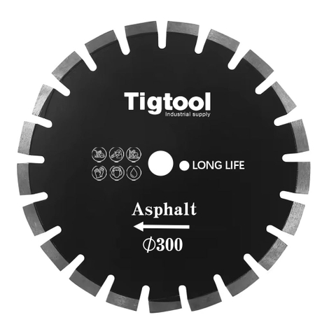 12"300mm Asphalt Cutting Saw Blade Green Concrete Brick Block Wear-Resistant Road Disc Protection Teeth Long-Life Laser Welded
